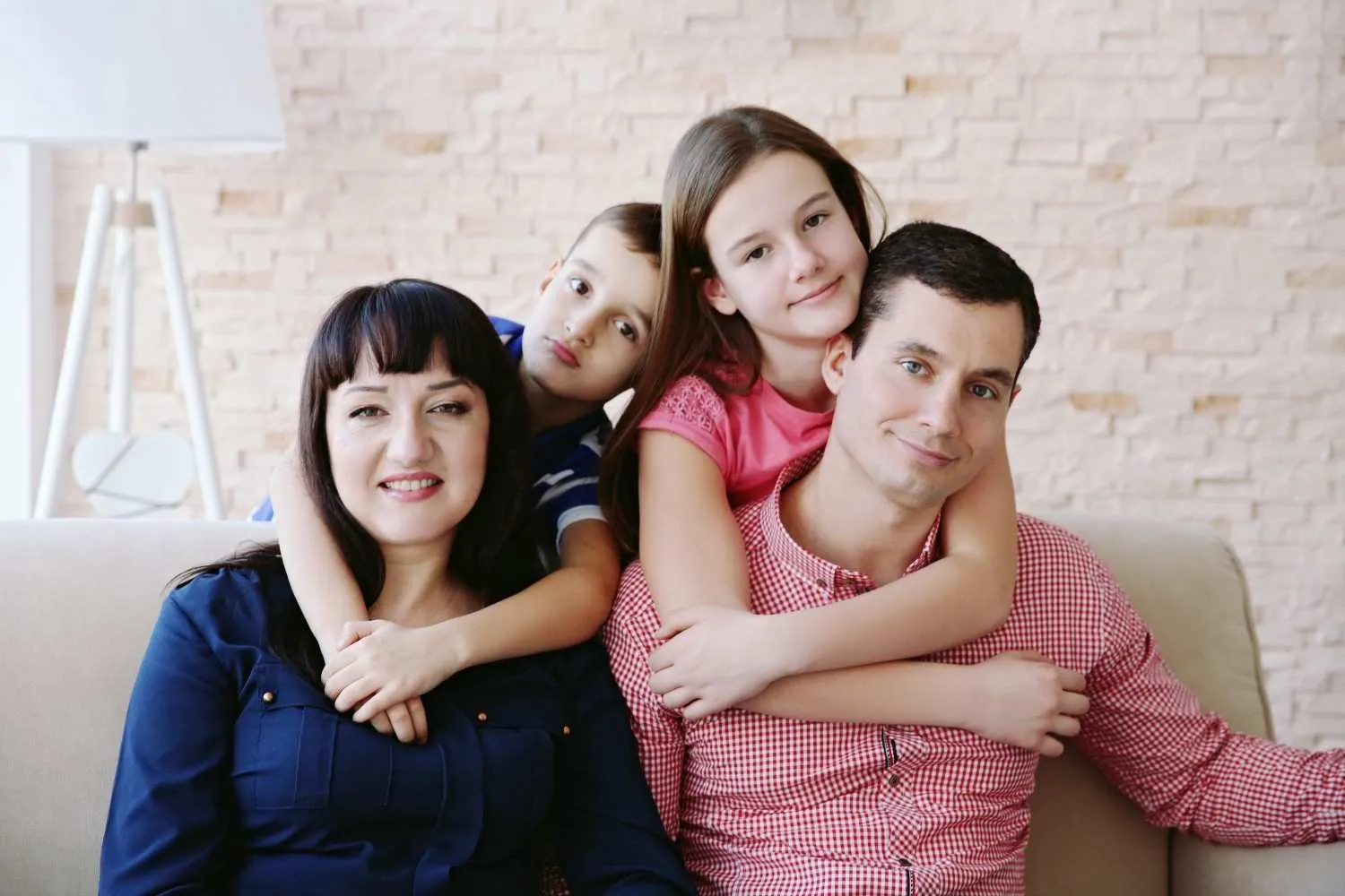 A family sharing a meal together